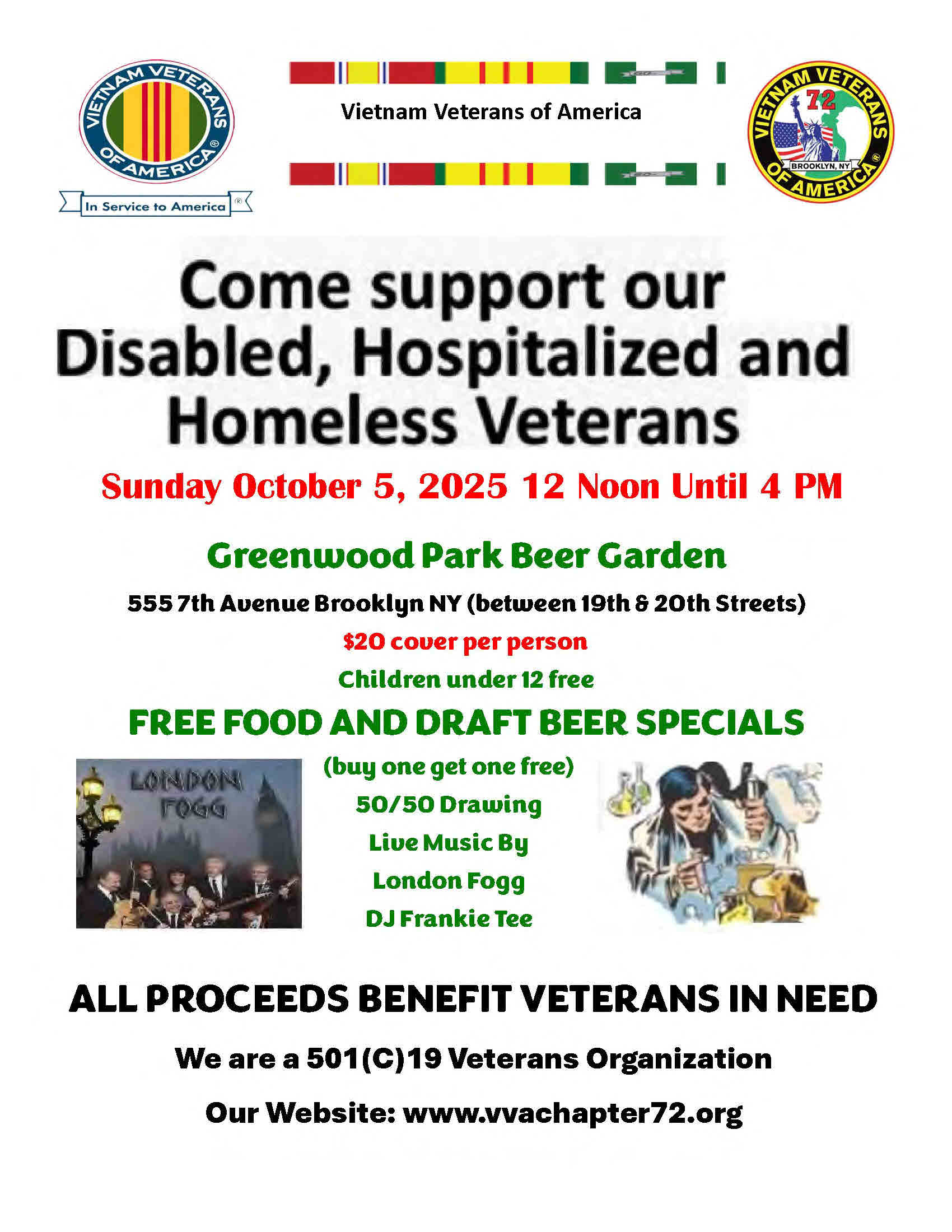 Our 2025 Fundraiser, October 5, 2025 12PM to 4PM