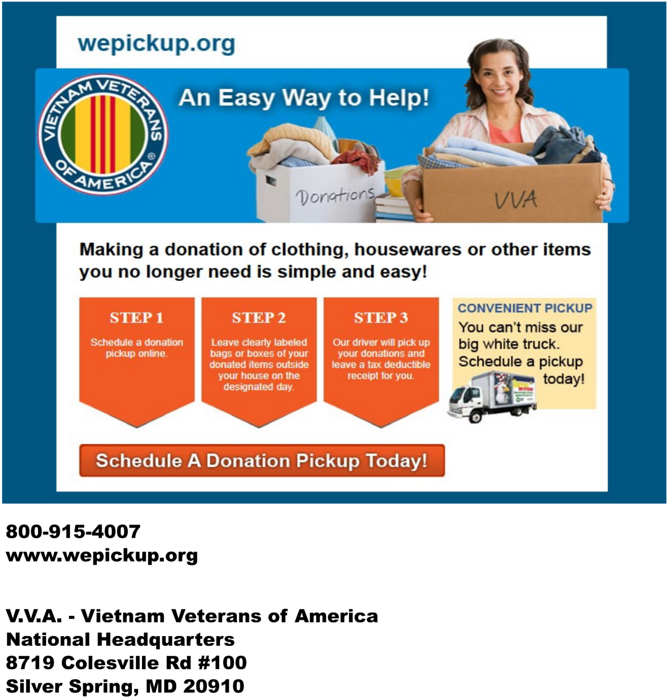 We Pick Up Donations